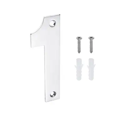 Click Here To Enlarge This Photo Of Eclipse 34771 Polished Stainless Steel &lpar;G304&rpar; 102mm Face Fix Numeral 1