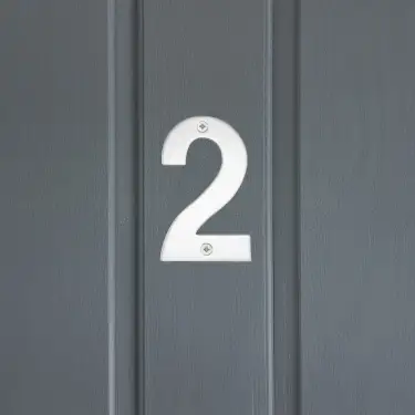 Click Here To Enlarge This Photo Of Eclipse 34772 Polished Stainless Steel &lpar;G304&rpar; 102mm Face Fix Numeral 2