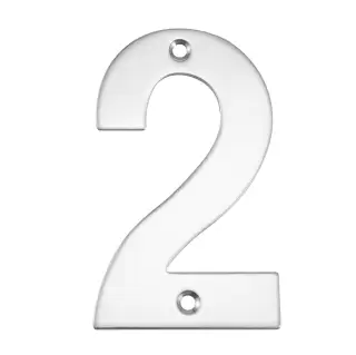 Eclipse 34772 Polished Stainless Steel &lpar;G304&rpar; 102mm Face Fix Numeral 2