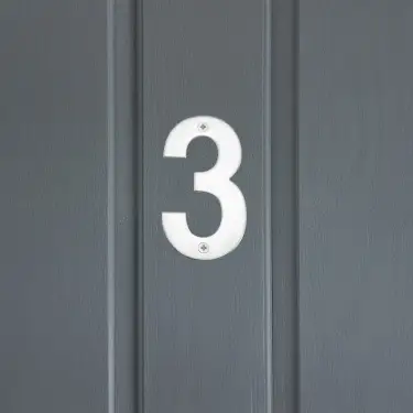 Click Here To Enlarge This Photo Of Eclipse 34773 Polished Stainless Steel &lpar;G304&rpar; 102mm Face Fix Numeral 3