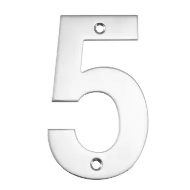 Click Here To Enlarge This Photo Of Eclipse 34775 Polished Stainless Steel &lpar;G304&rpar; 102mm Face Fix Numeral 5