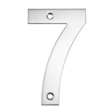 Click Here To Enlarge This Photo Of Eclipse 34777 Polished Stainless Steel &lpar;G304&rpar; 102mm Face Fix Numeral 7