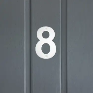 Click Here To Enlarge This Photo Of Eclipse 34778 Polished Stainless Steel &lpar;G304&rpar; 102mm Face Fix Numeral 8