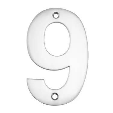 Click Here To Enlarge This Photo Of Eclipse 34779 Polished Stainless Steel &lpar;G304&rpar; 102mm Face Fix Numeral 9