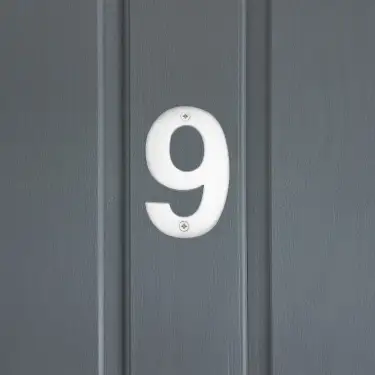 Click Here To Enlarge This Photo Of Eclipse 34779 Polished Stainless Steel &lpar;G304&rpar; 102mm Face Fix Numeral 9