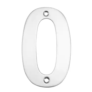 Click Here To Enlarge This Photo Of Eclipse 34780 Polished Stainless Steel &lpar;G304&rpar; 102mm Face Fix Numeral 0