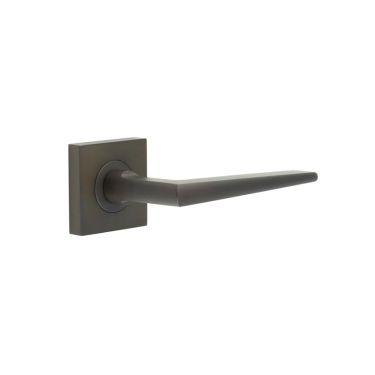 Click Here To Enlarge This Photo Of BUR10KIT84 Frelan Hardware Burlington Mayfair Door Handles on Square Plain Rose Dark Bronze