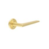 BUR10SB Frelan Hardware Burlington Mayfair Door Handles &lpar;No Outer Rose&rpar; Satin Brass