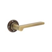 BUR15AB Frelan Hardware Burlington Fitzrovia Door Handles &lpar;No Outer Rose&rpar; Antique Brass