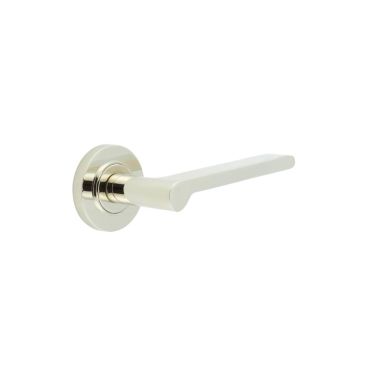 Click Here To Enlarge This Photo Of BUR15KIT157 Frelan Hardware Burlington Fitzrovia Door Handles on Plain Rose Polished Nickel