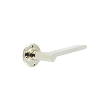 Click Here To Enlarge This Photo Of BUR15PN Frelan Hardware Burlington Fitzrovia Door Handles &lpar;No Outer Rose&rpar; Polished Nickel