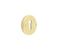 BUR182SB Frelan Hardware Burlington Westbourne Knurled Standard Keyway Escutcheon Satin Brass