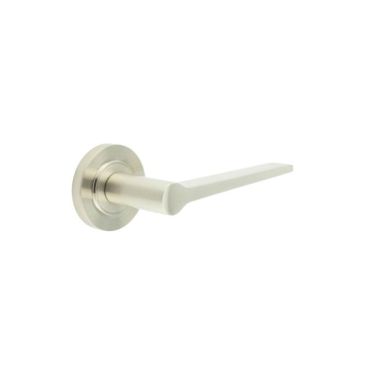 Click Here To Enlarge This Photo Of BUR20KIT313 Frelan Hardware Burlington Knightsbridge Door Handles on Plain Rose Satin Nickel