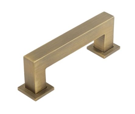 Click Here To Enlarge This Photo Of BUR210AB Frelan Hardware Burlington Trafalgar Square Cabinet Handle 96mm Antique Brass