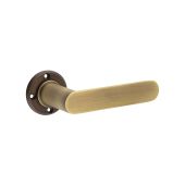 BUR25AB Frelan Hardware Burlington Kensington Door Handles &lpar;No Outer Rose&rpar; Antique Brass