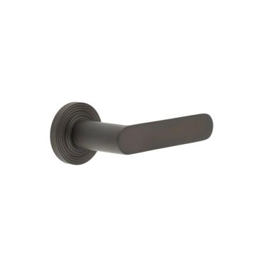 Click Here To Enlarge This Photo Of BUR25KIT81 Frelan Hardware Burlington Kensington Door Handles on Stepped Rose Dark Bronze
