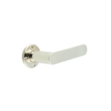 Click Here To Enlarge This Photo Of BUR25PN Frelan Hardware Burlington Kensington Door Handles &lpar;No Outer Rose&rpar; Polished Nickel
