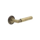 BUR30AB Frelan Hardware Burlington Westminster Door Handles &lpar;No Outer Rose&rpar; Antique Brass