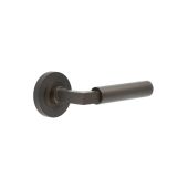 BUR30KIT79 Frelan Hardware Burlington Westminster Door Handles on Plain Rose Dark Bronze