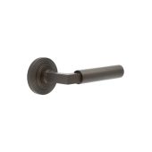 BUR30KIT82 Frelan Hardware Burlington Westminster Door Handles on Reeded Rose Dark Bronze