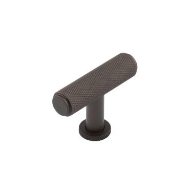Click Here To Enlarge This Photo Of BUR401DB Frelan Hardware Burlington Piccadilly Knurled 55mm T Bar Cupboard Knob Dark Bronze