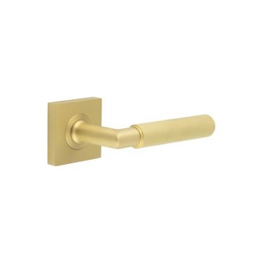 Click Here To Enlarge This Photo Of BUR40KIT240 Frelan Hardware Burlington Piccadilly Door Handles on Square Plain Rose Satin Brass