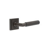 BUR40KIT85 Frelan Hardware Burlington Piccadilly Door Handles on Square Stepped Rose Dark Bronze