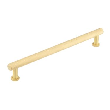 Click Here To Enlarge This Photo Of BUR412SB Frelan Hardware Burlington Piccadilly Knurled Cabinet Handle 224mm Satin Brass