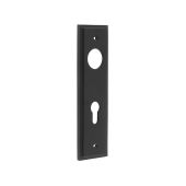 BUR455MB Frelan Hardware Burlington II Euro Profile &lpar;72mm c&sol;c&rpar; Din Lock Backplates to suit Lever Handles Matt Black