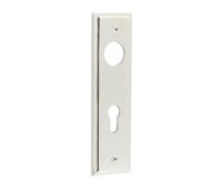 BUR455PN Frelan Hardware Burlington II Euro Profile &lpar;72mm c&sol;c&rpar; Din Lock Backplates to suit Lever Handles Polished Nickel