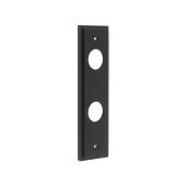BUR456MB Frelan Hardware Burlington II Din Bathroom &lpar;78mm c&sol;c&rpar; Backplates to suit Lever Handles Matt Black