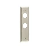 BUR456SN Frelan Hardware Burlington II Din Bathroom &lpar;78mm c&sol;c&rpar; Backplates to suit Lever Handles Satin Nickel