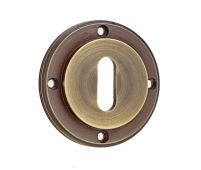 BUR60AB Frelan Hardware Burlington Standard Keyway Escutcheon &lpar;No Outer Rose&rpar; Antique Brass