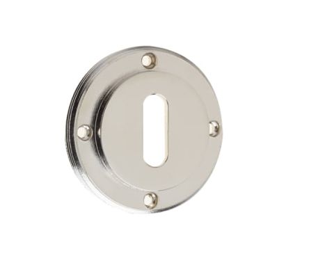 Click Here To Enlarge This Photo Of BUR60PN Frelan Hardware Burlington Standard Keyway Escutcheon &lpar;No Outer Rose&rpar; Polished Nickel
