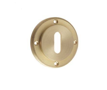 Click Here To Enlarge This Photo Of BUR60SB Frelan Hardware Burlington Standard Keyway Escutcheon &lpar;No Outer Rose&rpar; Satin Brass