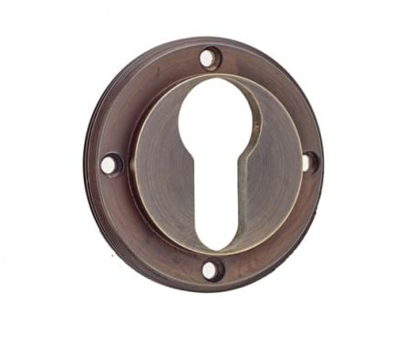 Click Here To Enlarge This Photo Of BUR61AB Frelan Hardware Burlington Euro Profile Escutcheon &lpar;No Outer Rose&rpar; Antique Brass