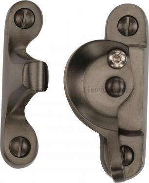 Click Here To Enlarge This Photo Of V2060L-MB Heritage Brass Fitch Pattern Sash Fastener Lockable Matt Bronze Finish