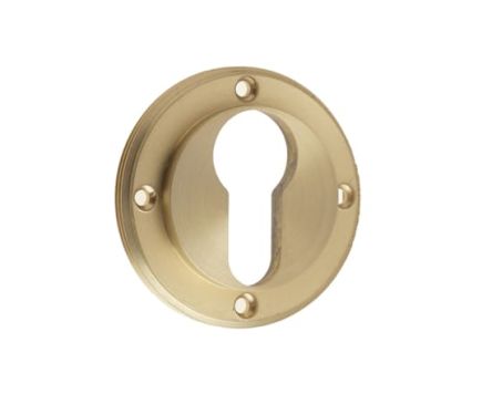 Click Here To Enlarge This Photo Of BUR61SB Frelan Hardware Burlington Euro Profile Escutcheon &lpar;No Outer Rose&rpar; Satin Brass