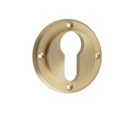 BUR61SB Frelan Hardware Burlington Euro Profile Escutcheon &lpar;No Outer Rose&rpar; Satin Brass
