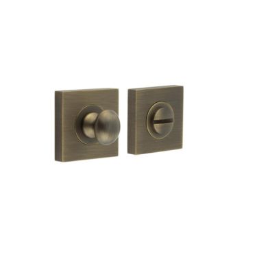 Click Here To Enlarge This Photo Of BUR-80AB-150AB Frelan Hardware Burlington Turn & Release &lpar;Inner 1&rpar; Square Plain Rose Antique Brass