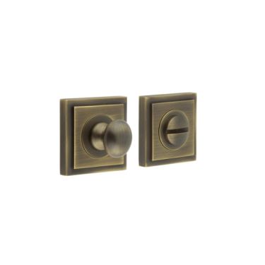 Click Here To Enlarge This Photo Of BUR-80AB-152AB Frelan Hardware Burlington Turn & Release &lpar;Inner 1&rpar; Square Stepped Rose Antique Brass