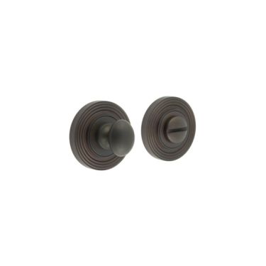 Click Here To Enlarge This Photo Of BUR-80DB-53DB Frelan Hardware Burlington Turn & Release &lpar;Inner 1&rpar; Reeded Rose Dark Bronze