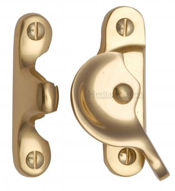 Click Here To Enlarge This Photo Of V2060-PB Heritage Brass Fitch Pattern Sash Fastener Polished Brass Finish