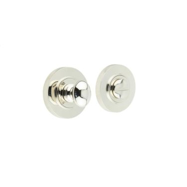 Click Here To Enlarge This Photo Of BUR-80PN-55PN Frelan Hardware Burlington Turn & Release &lpar;Inner 1&rpar; Knurled Rose Polished Nickel
