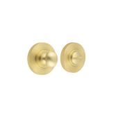 BUR-80SB-55SB Frelan Hardware Burlington Turn & Release &lpar;Inner 1&rpar; Knurled Rose Satin Brass