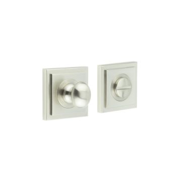 Click Here To Enlarge This Photo Of BUR-80SN-152SN Frelan Hardware Burlington Turn & Release &lpar;Inner 1&rpar; Square Stepped Rose Satin Nickel