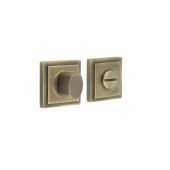 BUR-81AB-152AB Frelan Hardware Burlington Turn & Release &lpar;Inner 3&rpar; Square Stepped Rose Antique Brass