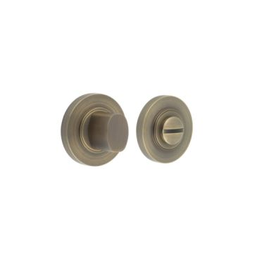 Click Here To Enlarge This Photo Of BUR-81AB-50AB Frelan Hardware Burlington Turn & Release &lpar;Inner 3&rpar; Plain Rose Antique Brass