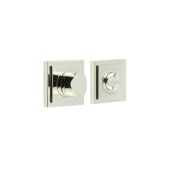 BUR-81PN-152PN Frelan Hardware Burlington Turn & Release &lpar;Inner 3&rpar; Square Stepped Rose Polished Nickel