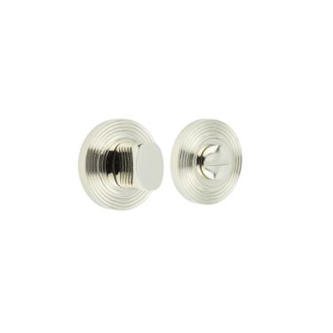 Click Here To Enlarge This Photo Of BUR-81PN-53PN Frelan Hardware Burlington Turn & Release &lpar;Inner 3&rpar; Reeded Rose Polished Nickel